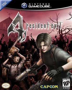 Leon op de cover van Resident Evil 4