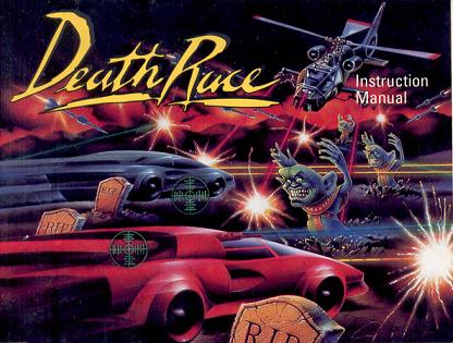 Handleiding van consoleversie Death Race laat weinig aan verbeelding over.