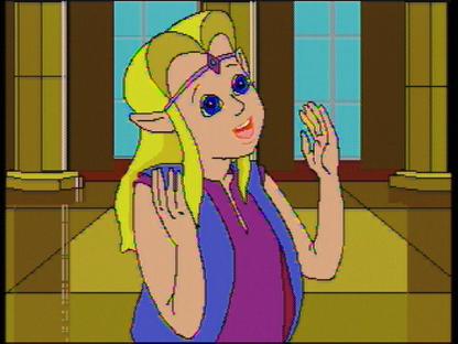 Een mooi screenshot van Prinses Zelda in The Wand of Gamelon