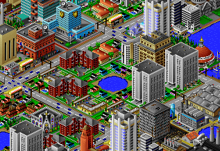 Sim City 2000: n van de vele spellen die gebruikt maakt van het isometrisch perspectief