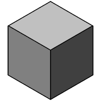 De meest basale weergave van een voorwerp in isometrisch perspectief