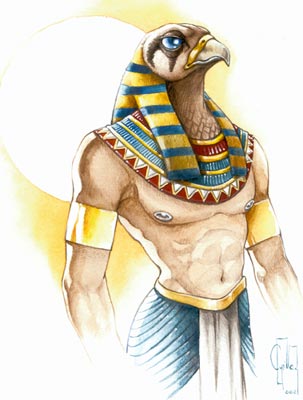 Horus, ook wel Heru-Behudti, de inspiratiebron van Jehuty