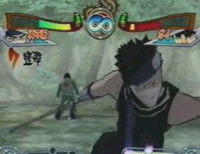 Gai maakt kennis met Zabuza's enorme zwaard.