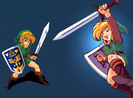 Link uit The Legend of Zelda: A Link to the Past en The Legend of Zelda: Link's Awakening