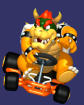 Bowser in een kartwagentje