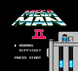 Het intro-scherm van Mega Man 2. Voor velen een prettige herinnering!