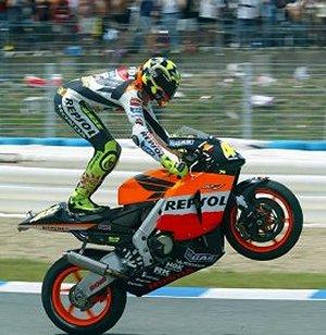 Valentino Rossi in actie