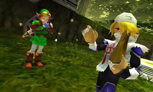 Ocarina of Time: Link en Sheik maken zich klaar om Hyrule te verdedigen.