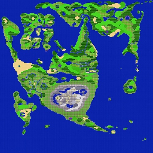 Dragon Quest 2 World Map.
